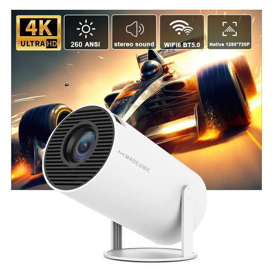 HY300 Pro 4K Projector - Android 11, Dual WiFi 6, 260 ANSI, Bluetooth 5.0 - Ultimate Home & Outdoor Cinema Experience