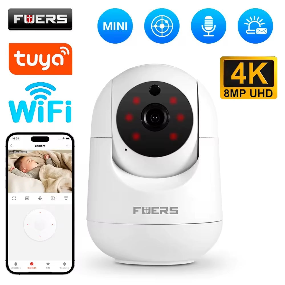 5MP WiFi Smart Home Indoor Security Camera - AI Detection & Automatic Tracking Baby Monitor